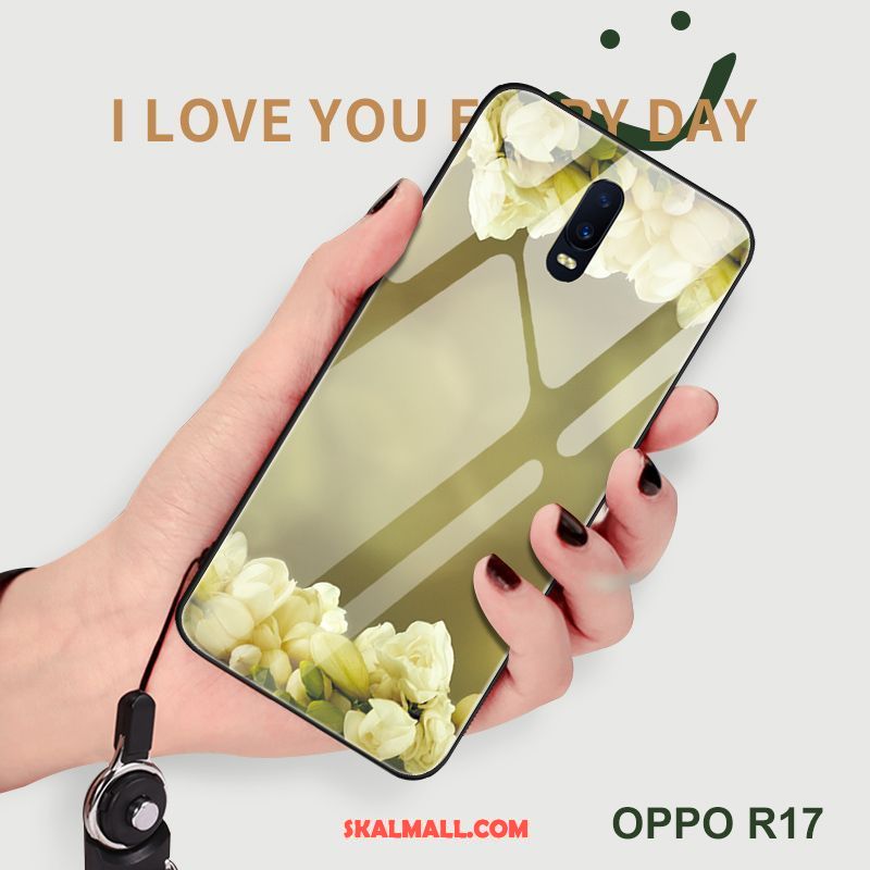 Oppo R17 Skal Gradient Röd Mjuk Glas Personlighet Online