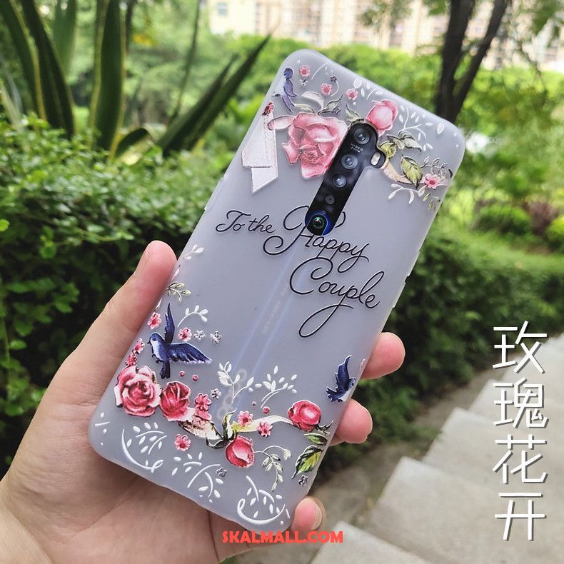 Oppo Reno 2 Skal Blommor Lättnad Hängsmycken Mjuk Ny Rea