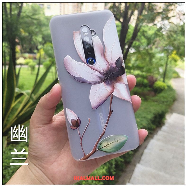 Oppo Reno 2 Skal Blommor Lättnad Hängsmycken Mjuk Ny Rea