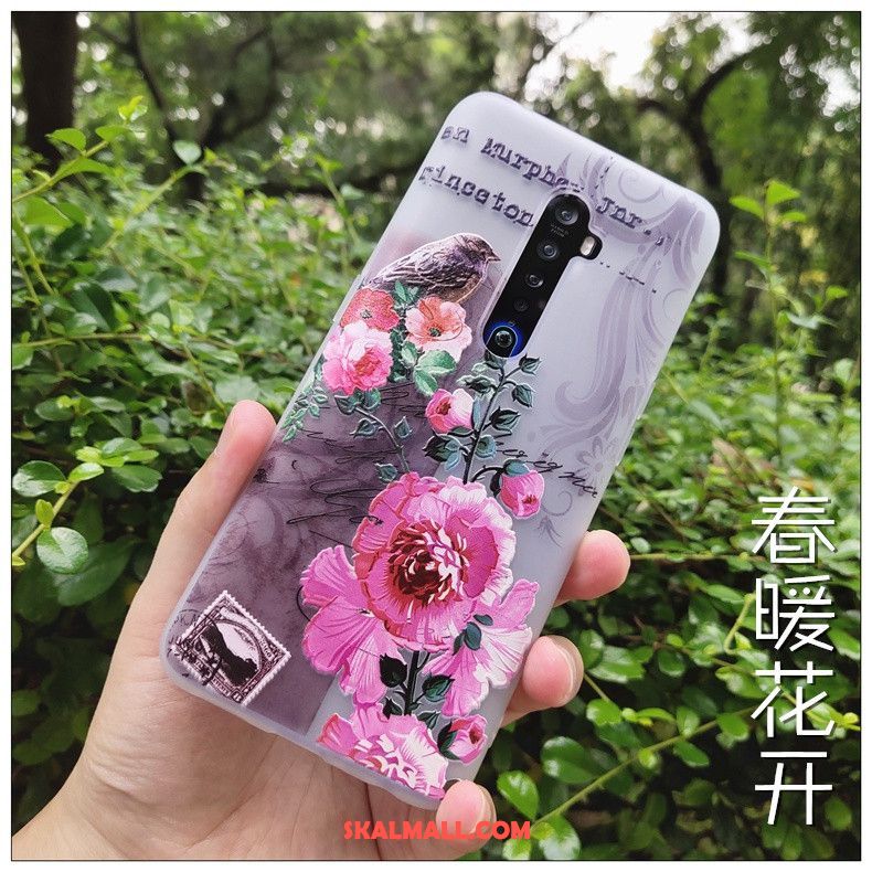 Oppo Reno 2 Skal Blommor Lättnad Hängsmycken Mjuk Ny Rea