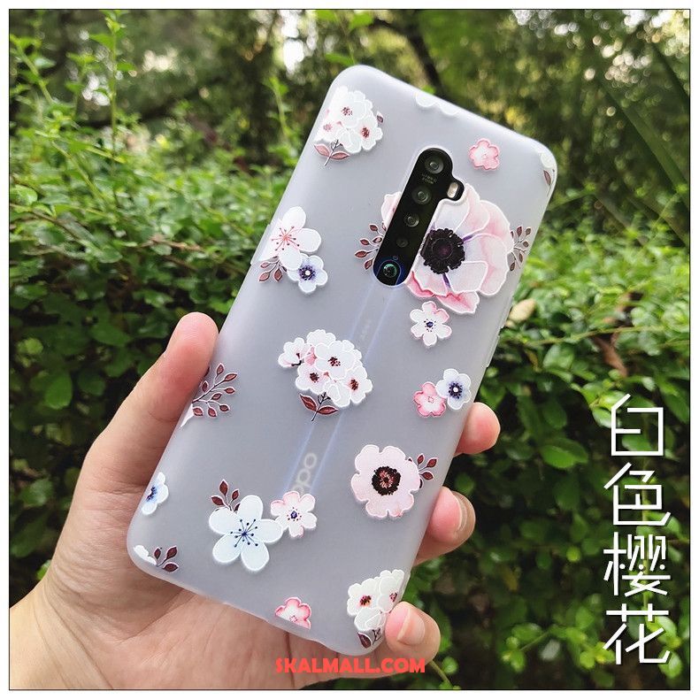 Oppo Reno 2 Skal Blommor Lättnad Hängsmycken Mjuk Ny Rea