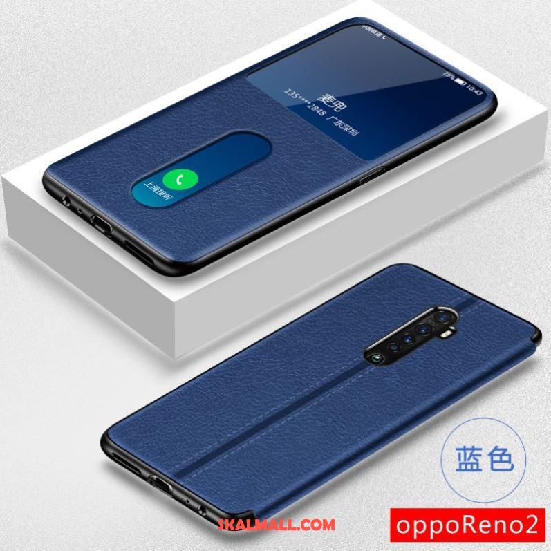 Oppo Reno 2 Skal Mobil Telefon Täcka Läderfodral All Inclusive Skydd Fodral Till Salu