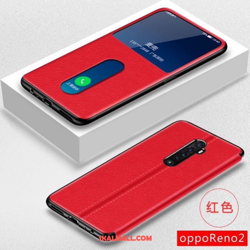 Oppo Reno 2 Skal Mobil Telefon Täcka Läderfodral All Inclusive Skydd Fodral Till Salu