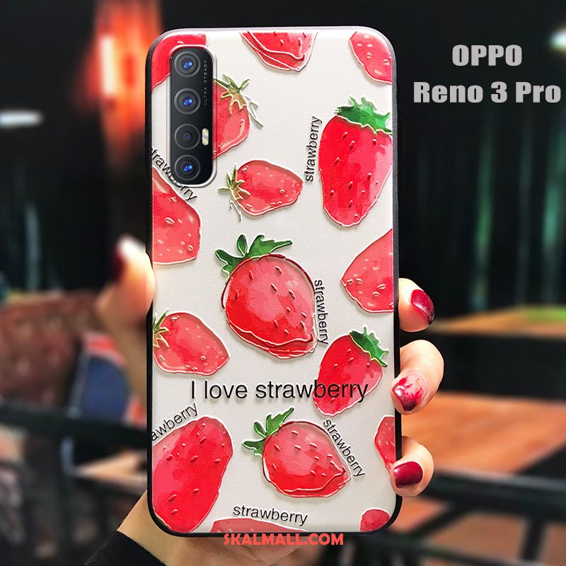 Oppo Reno 3 Pro Skal Personlighet Mjuk Nubuck Tunn Röd Köpa