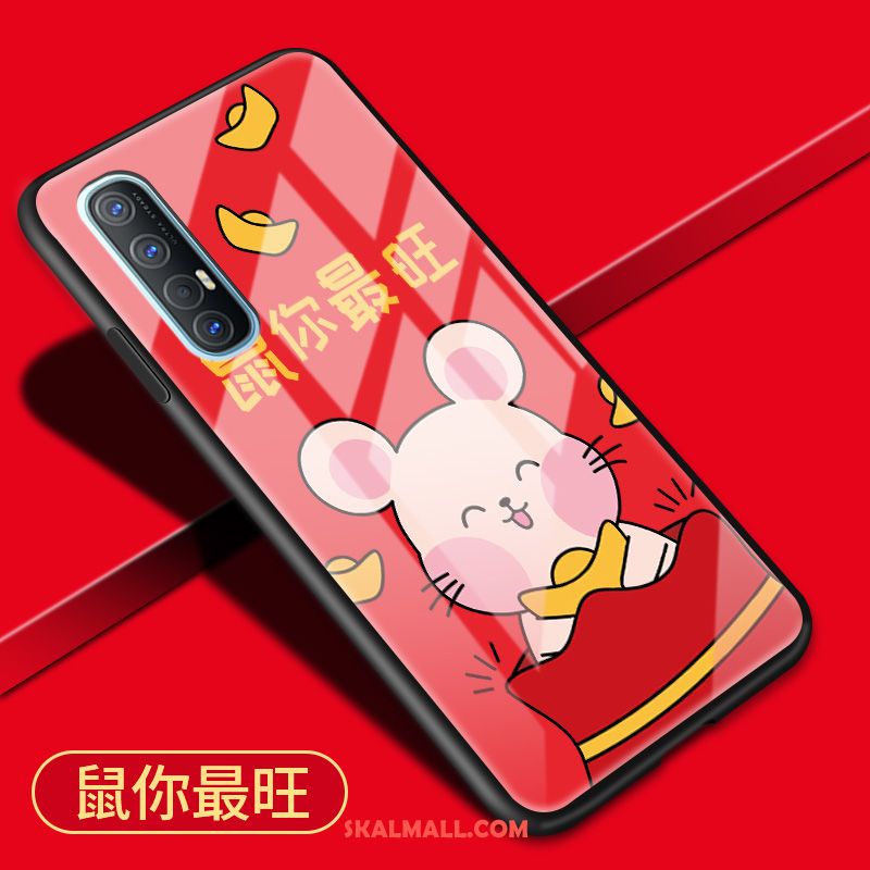Oppo Reno 3 Pro Skal Skydd Glas Mjuk Net Red Röd Online