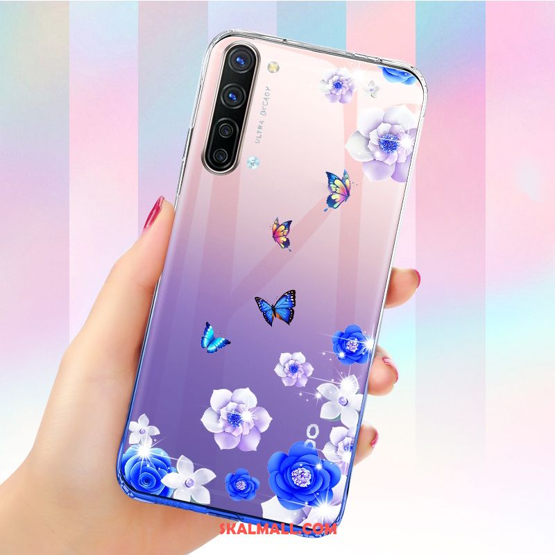 Oppo Reno 3 Skal Blå Silikon Personlighet Trend All Inclusive Fodral Till Salu