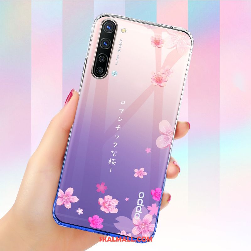 Oppo Reno 3 Skal Blå Silikon Personlighet Trend All Inclusive Fodral Till Salu