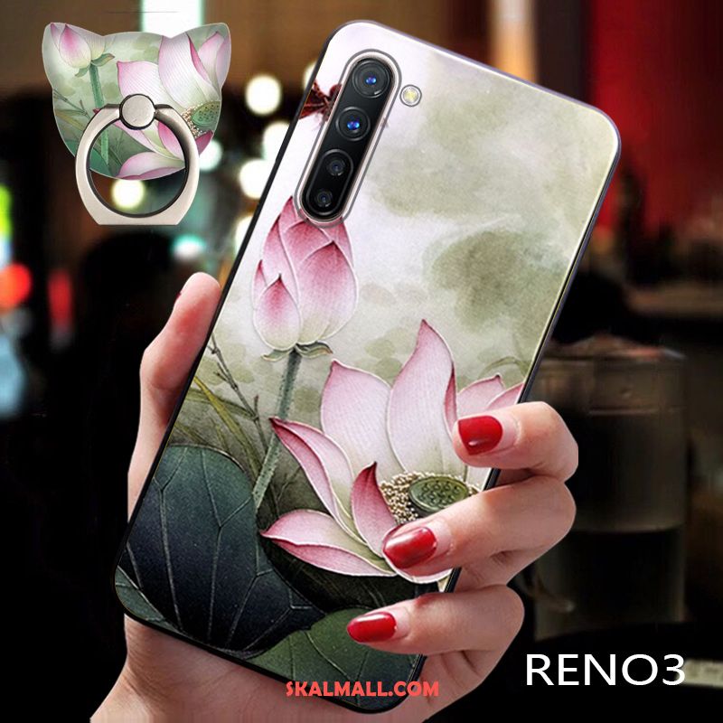 Oppo Reno 3 Skal Nubuck Kinesisk Stil Personlighet Mjuk Slim Fodral På Rea