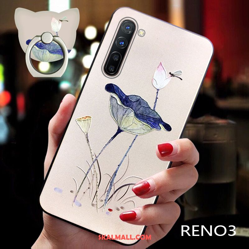 Oppo Reno 3 Skal Nubuck Kinesisk Stil Personlighet Mjuk Slim Fodral På Rea