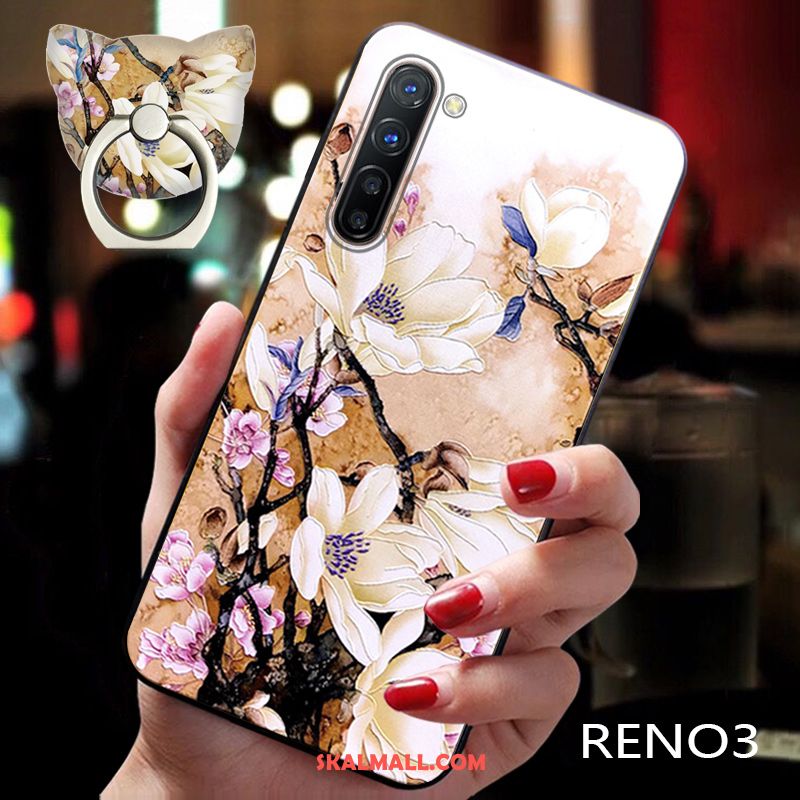 Oppo Reno 3 Skal Nubuck Kinesisk Stil Personlighet Mjuk Slim Fodral På Rea