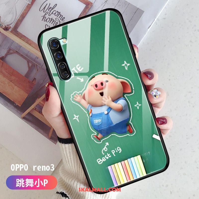 Oppo Reno 3 Skal Par Tecknat Silikon Vacker Fallskydd Rea