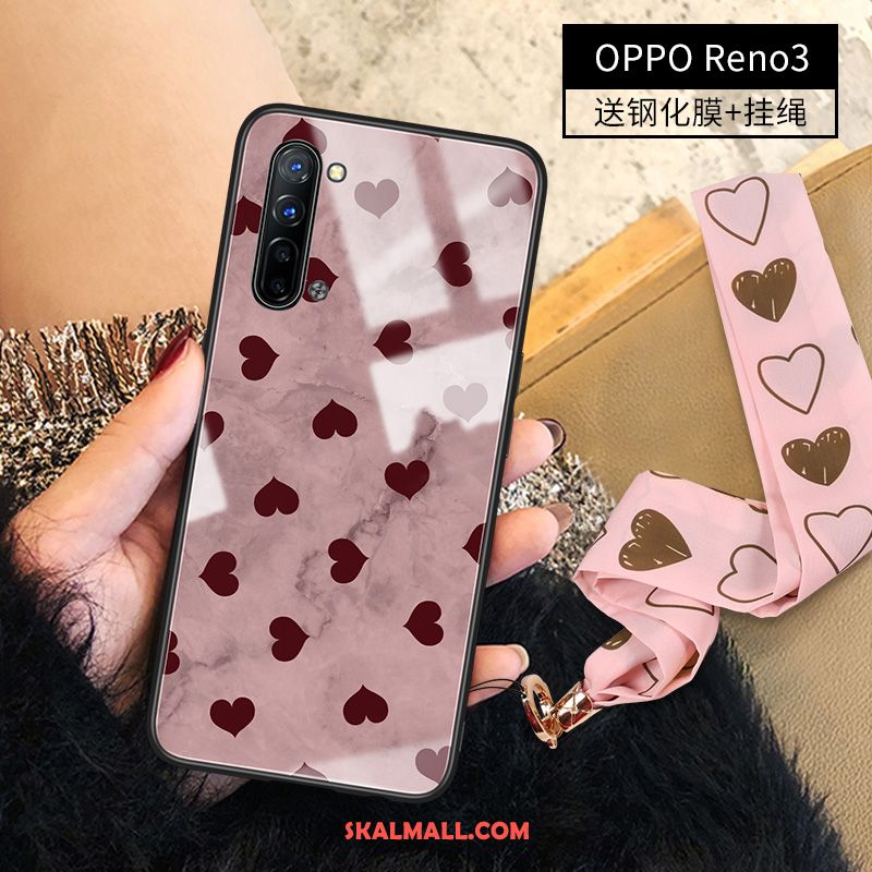 Oppo Reno 3 Skal Slim Trend Kreativa Glas Fallskydd Rea