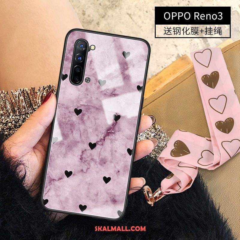 Oppo Reno 3 Skal Slim Trend Kreativa Glas Fallskydd Rea