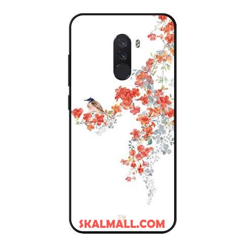 Pocophone F1 Skal Konst Nubuck Målade Blå Svart Fodral Till Salu