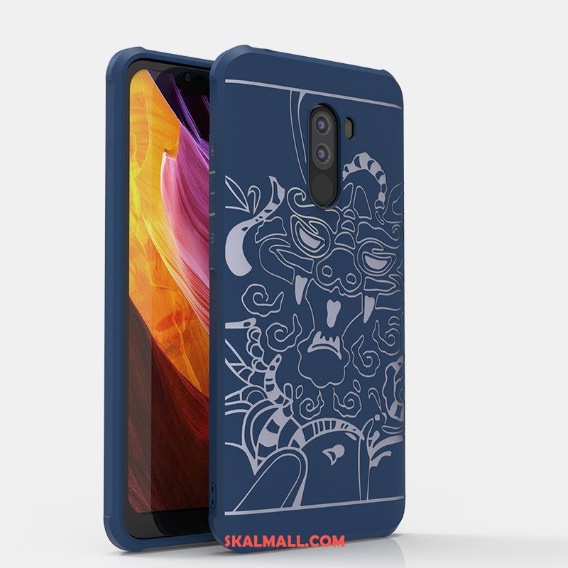 Pocophone F1 Skal Mjuk Mobil Telefon Fallskydd Kinesisk Drake Pratkvarn Billigt