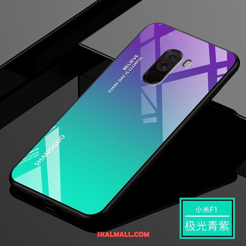 Pocophone F1 Skal Spegel Skydd Gradient Silikon Liten Fodral Rea