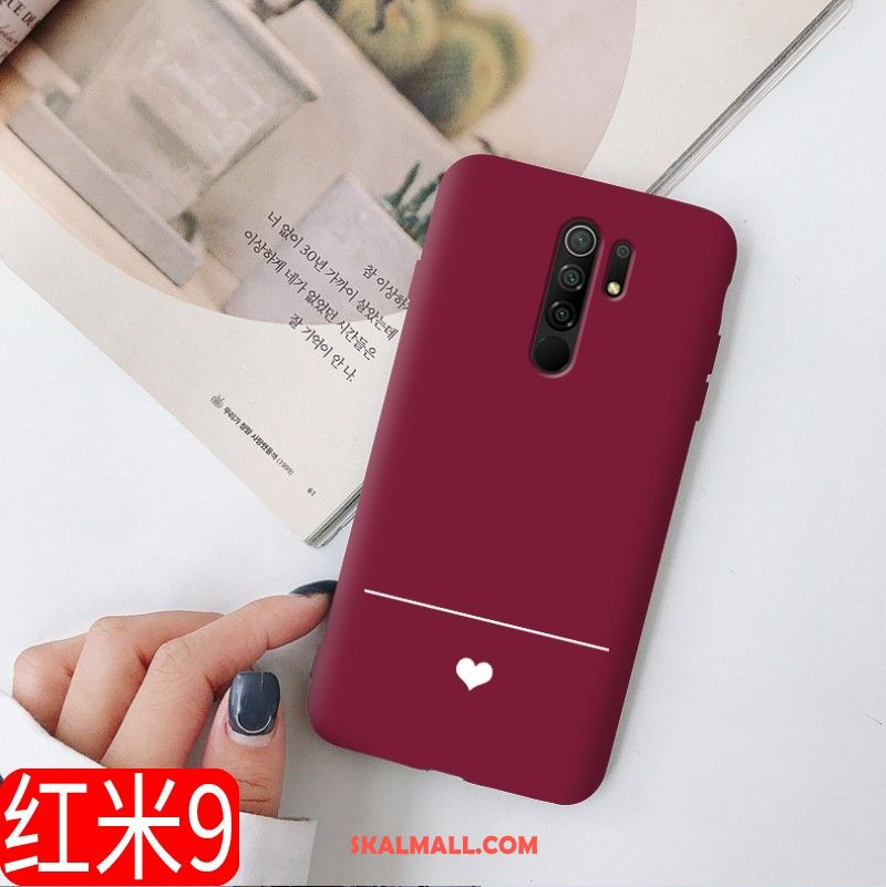 Redmi 9 Skal Skydd All Inclusive Net Red Vinröd Trend Varumärke Billiga