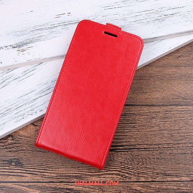 Redmi Note 6 Pro Skal Läderfodral Mobil Telefon Röd Täcka Svart Billigt