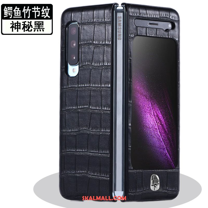 Samsung Fold Skal Läderfodral Skydd Fallskydd Nubuck Mobil Telefon Rabatt