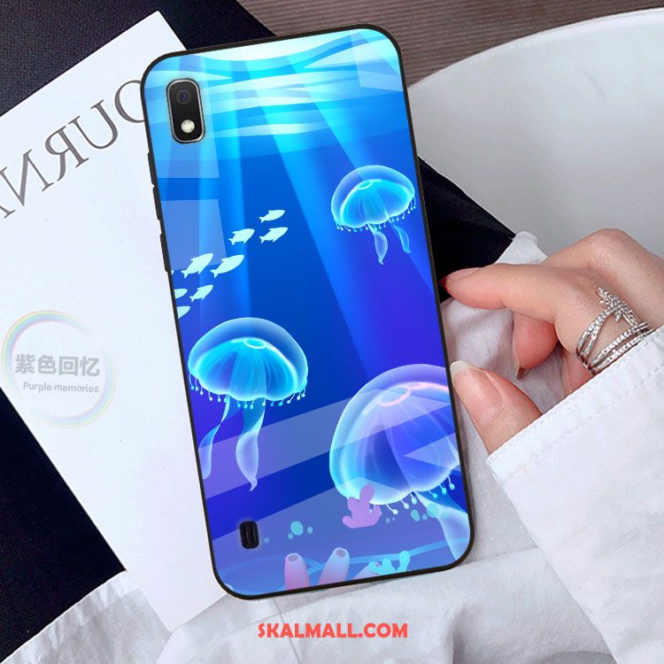 Samsung Galaxy A10 Skal Fallskydd Kreativa Blå Mobil Telefon Glas Fodral Köpa