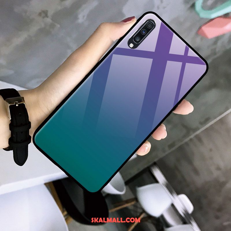 Samsung Galaxy A30s Skal Enkel Mobil Telefon Glas Personlighet Färg Fodral Billigt