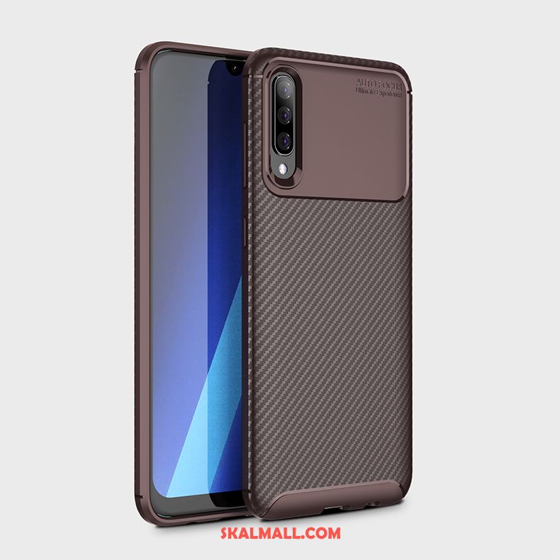 Samsung Galaxy A50 Skal Fallskydd Silikon Mobil Telefon Mjuk Kostfiber Fodral Till Salu