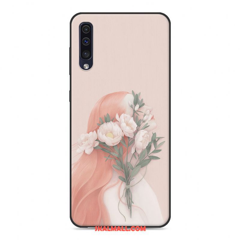 Samsung Galaxy A50s Skal Kreativa Rosa Trend Skydd Silikon Fodral Billig