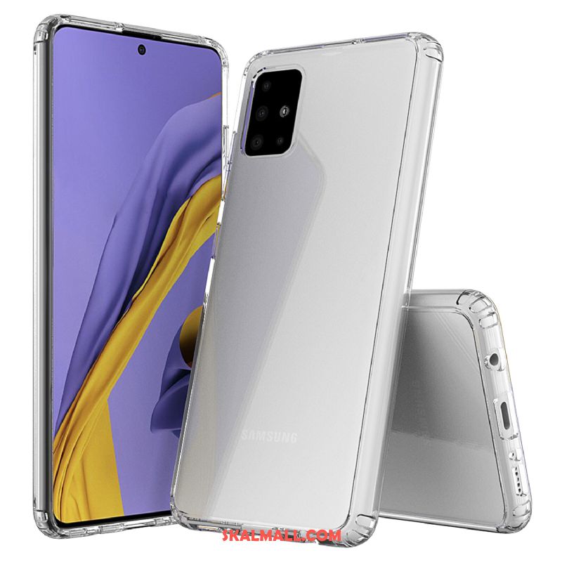 Samsung Galaxy A51 Skal Transparent Svart Fallskydd Mobil Telefon Europa Butik