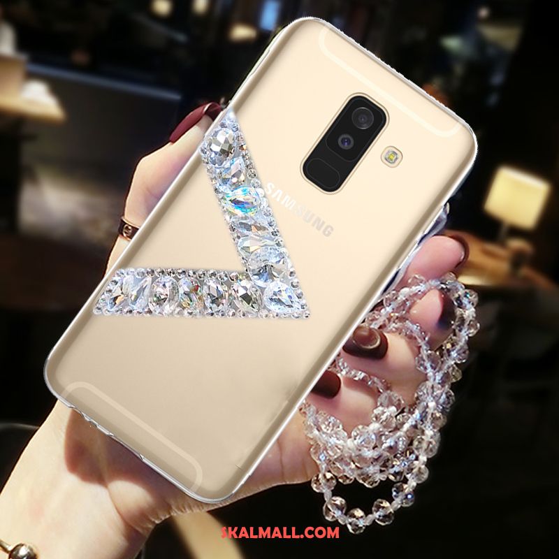 Samsung Galaxy A6+ Skal Mobil Telefon Hängsmycken Strass Älskar Skydd Online