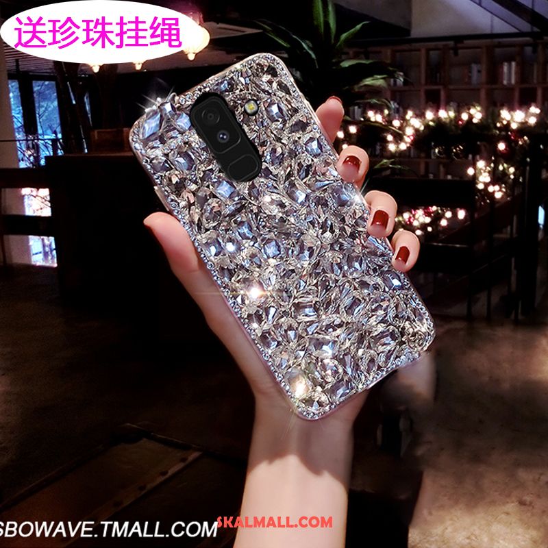 Samsung Galaxy A6 Skal Rosa Strass Mobil Telefon Skydd Stjärna Fodral Butik