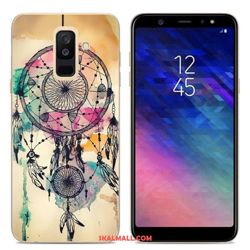 Samsung Galaxy A6+ Skal Transparent Färg Silikon Målade Mobil Telefon Fodral Billigt