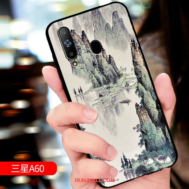 Samsung Galaxy A60 Skal Skydd Blå Stjärna Fallskydd Lättnad Rea