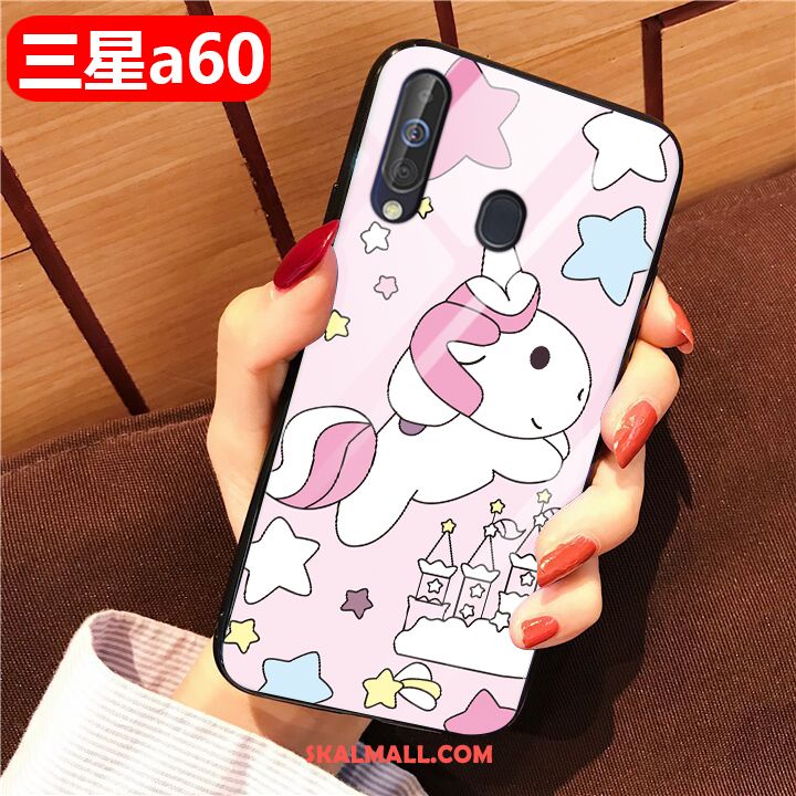 Samsung Galaxy A60 Skal Spegel Tecknat Rosa Personlighet Fallskydd Fodral Rea