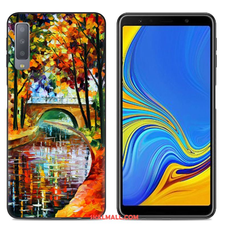 Samsung Galaxy A7 2018 Skal Färg Målade Mobil Telefon Fallskydd Kreativa Rea