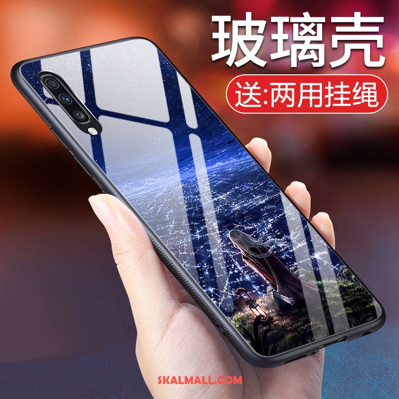 Samsung Galaxy A70 Skal Trend Kreativa Silikon Blå Glas Till Salu