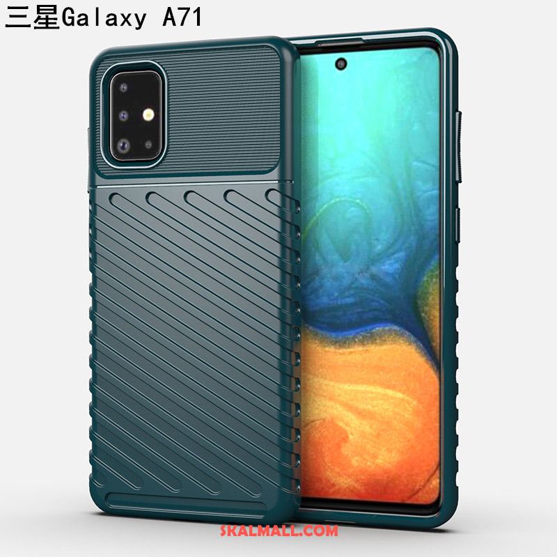 Samsung Galaxy A71 Skal Mobil Telefon Mjuk Personlighet Pratkvarn Grön Fodral Billigt