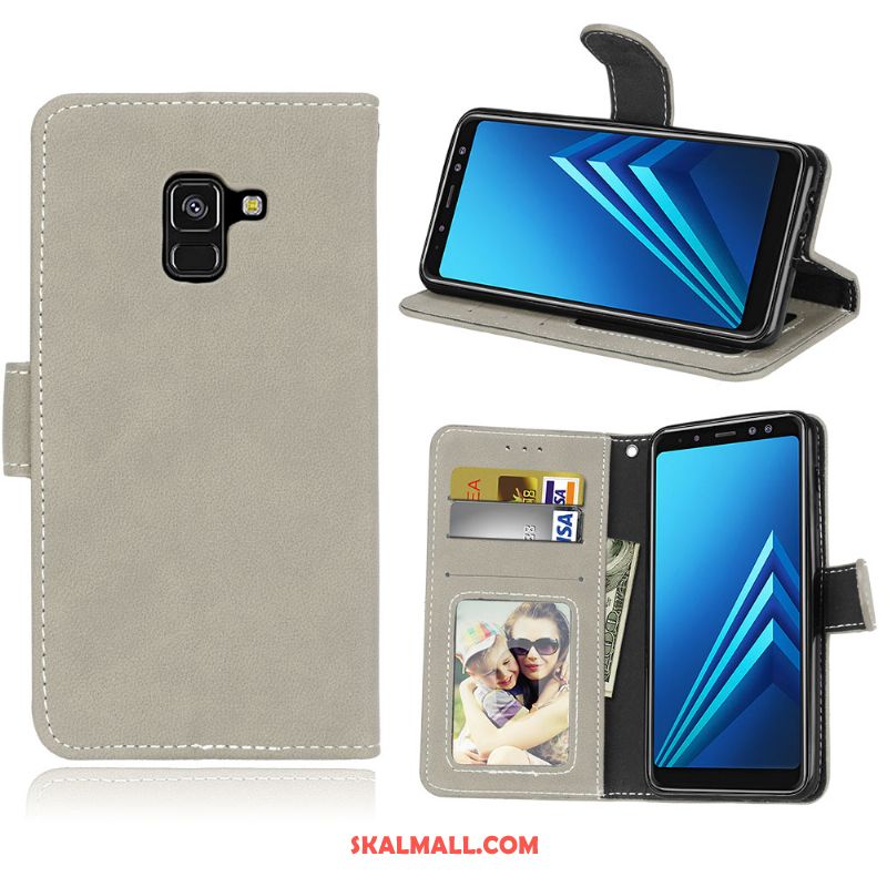 Samsung Galaxy A8 2018 Skal Clamshell Läderfodral Mobil Telefon Skydd Kort Köpa