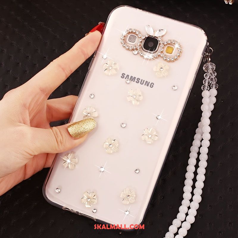 Samsung Galaxy A8 Skal Mobil Telefon Mjuk Mesh Strass Transparent Billig