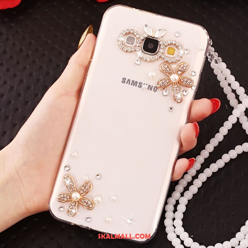 Samsung Galaxy A8 Skal Mobil Telefon Mjuk Mesh Strass Transparent Billig