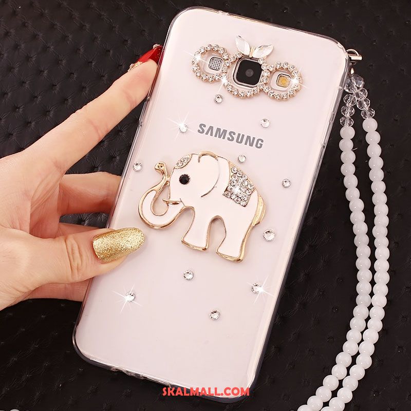 Samsung Galaxy A8 Skal Mobil Telefon Mjuk Mesh Strass Transparent Billig