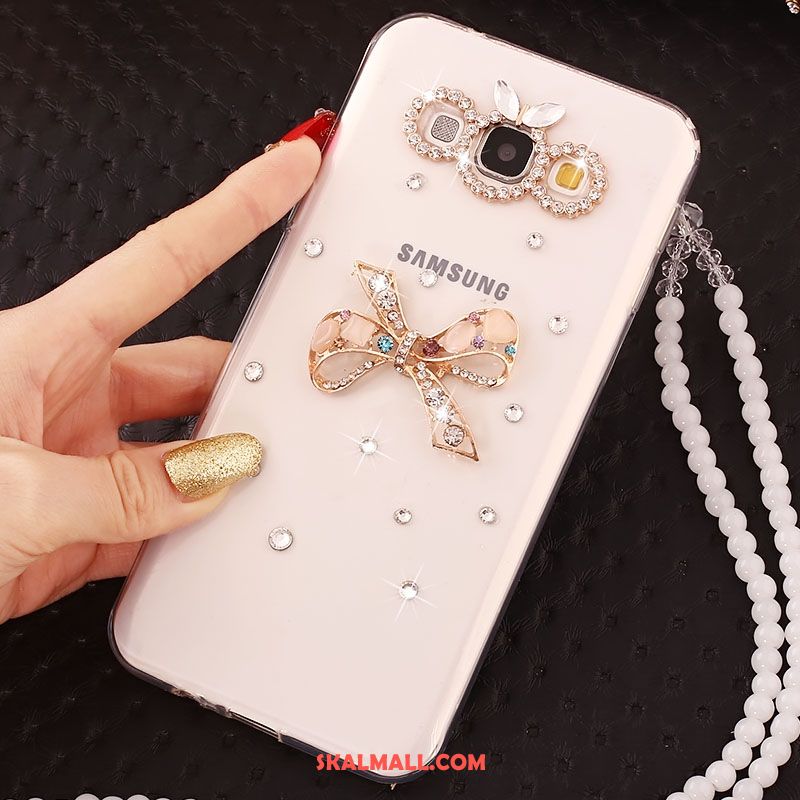 Samsung Galaxy A8 Skal Mobil Telefon Mjuk Mesh Strass Transparent Billig