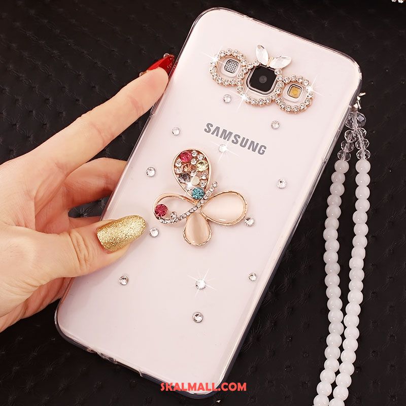 Samsung Galaxy A8 Skal Mobil Telefon Mjuk Mesh Strass Transparent Billig