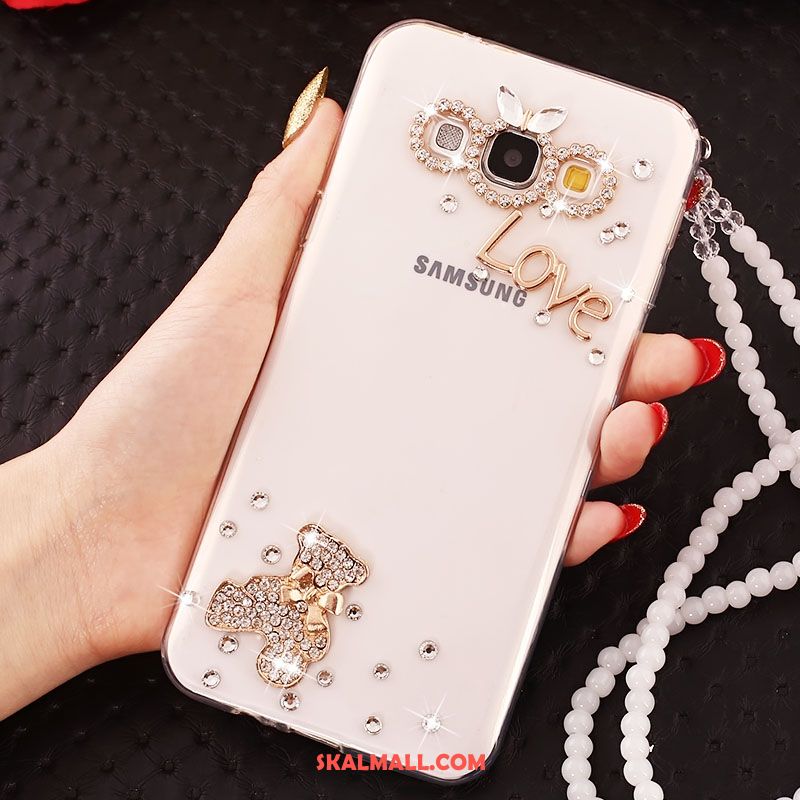 Samsung Galaxy A8 Skal Mobil Telefon Mjuk Mesh Strass Transparent Billig