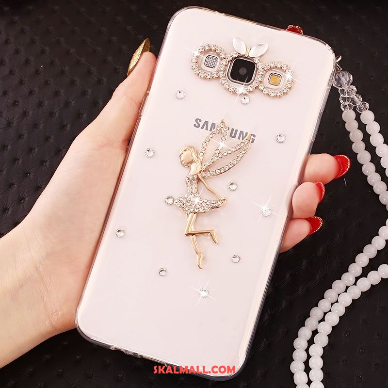 Samsung Galaxy A8 Skal Mobil Telefon Mjuk Mesh Strass Transparent Billig