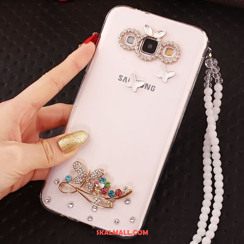 Samsung Galaxy A8 Skal Mobil Telefon Mjuk Mesh Strass Transparent Billig