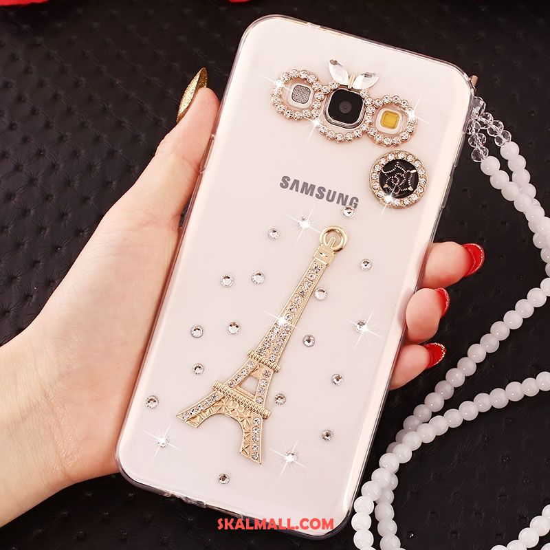 Samsung Galaxy A8 Skal Mobil Telefon Mjuk Mesh Strass Transparent Billig