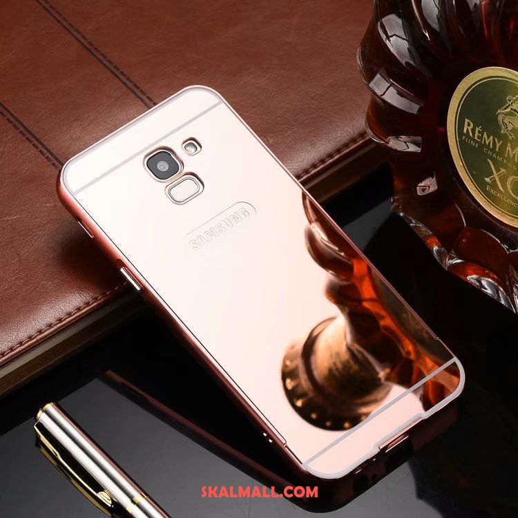 Samsung Galaxy J6 Skal Skydd Mobil Telefon Frame Metall Rosa Guld Fodral Rea