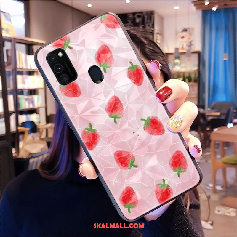 Samsung Galaxy M30s Skal Stjärna Net Red Rosa Diamantform Kyla Rea