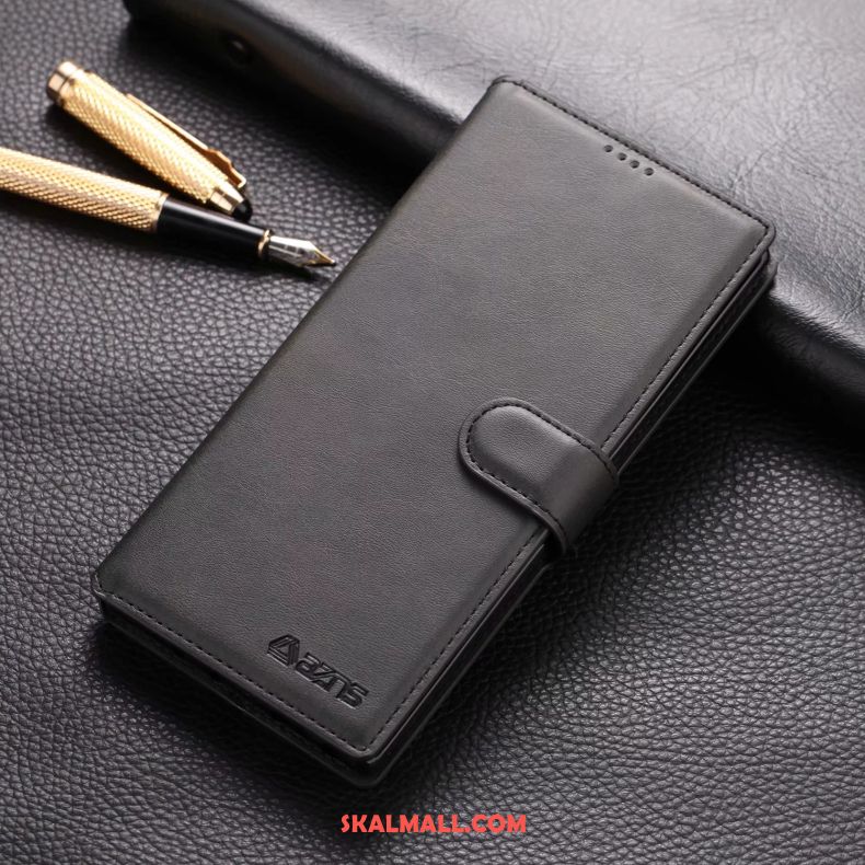 Samsung Galaxy Note 10 Skal Kaki Skydd Läderfodral Mjuk Kort Billigt