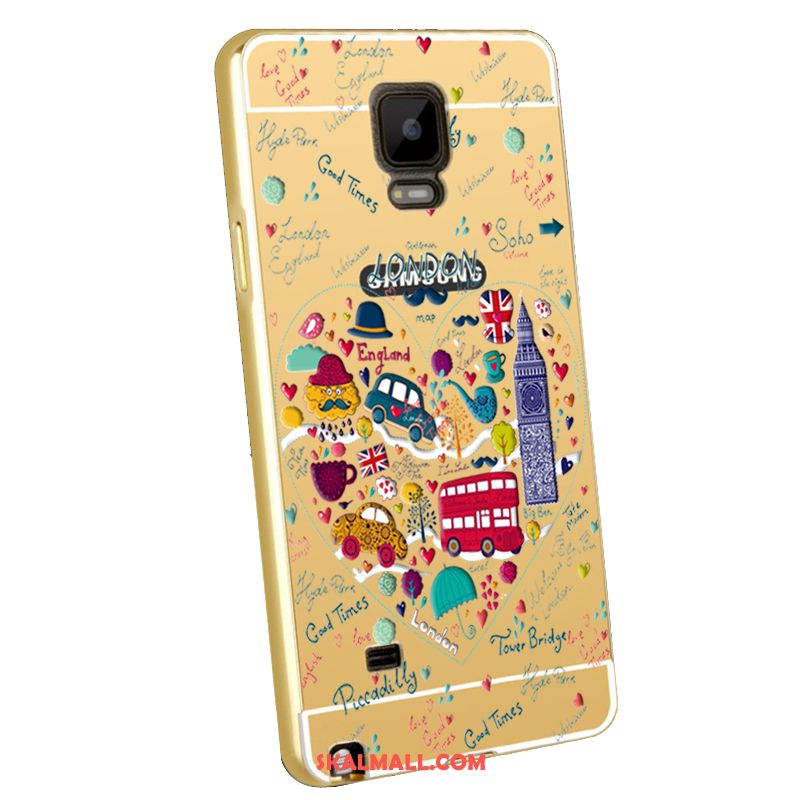 Samsung Galaxy Note 4 Skal Bakre Omslag Plating Metall Frame Mobil Telefon Billigt